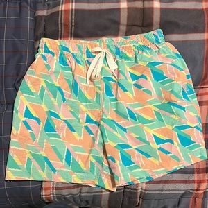 Chubbies Seersucker like 5.5 inch swim trunks